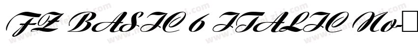 FZ BASIC 6 ITALIC No字体转换